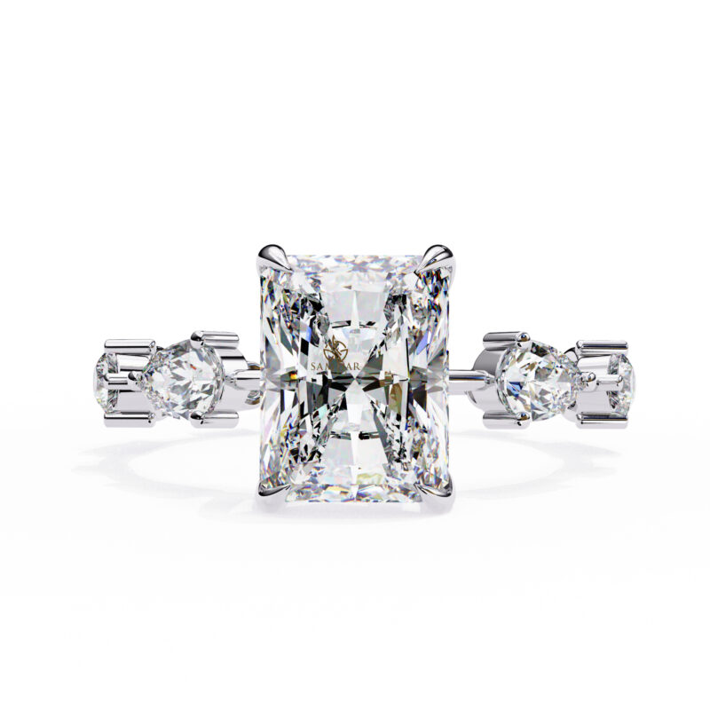 Radiant Moissanite Engagement Ring For Women - Image 3