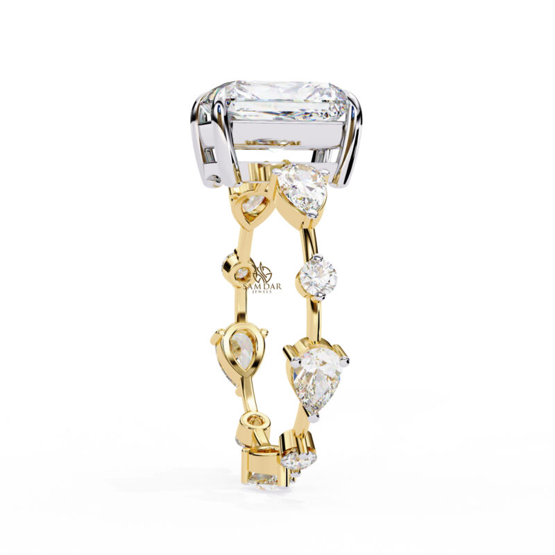 Radiant Moissanite Engagement Ring For Women