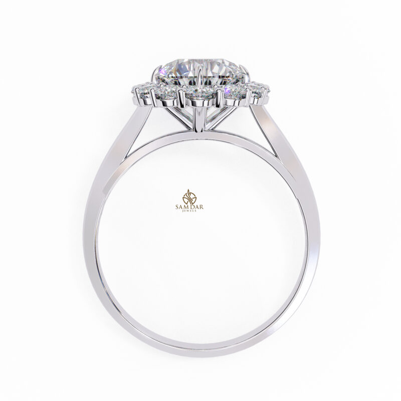 Round Moissanite Engagement Ring For Women - Image 3