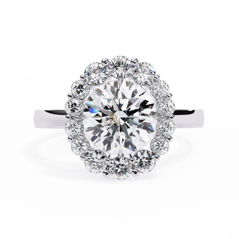Round Moissanite Engagement Ring For Women - Image 4