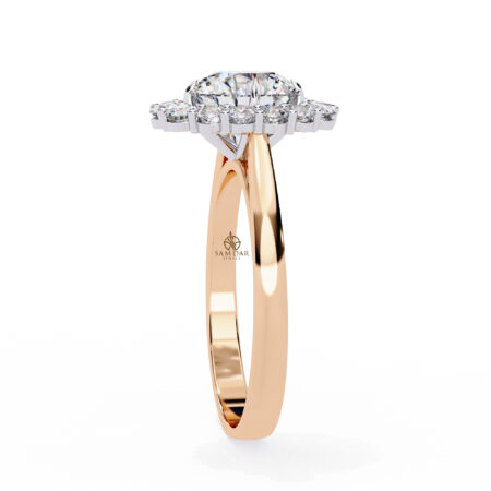 Round Moissanite Engagement Ring For Women