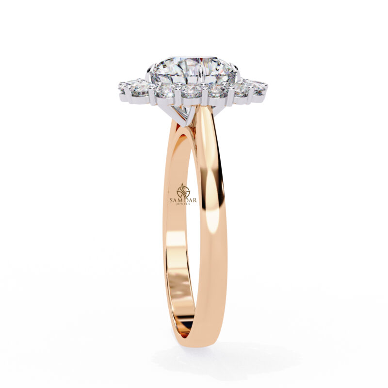 Round Moissanite Engagement Ring For Women