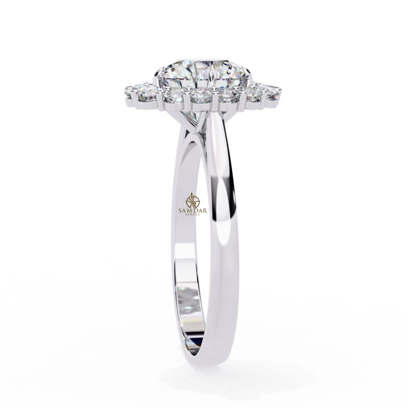 Round Moissanite Engagement Ring For Women - Image 7