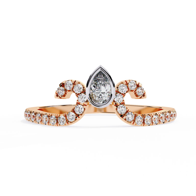 Pear Moissanite Engagement Ring For Women - Image 8