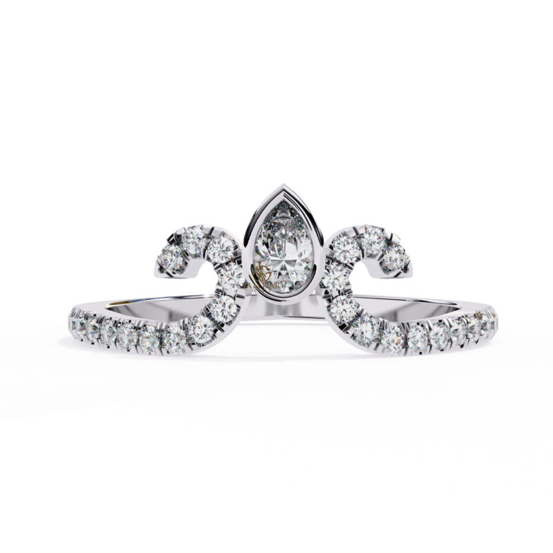 Pear Moissanite Engagement Ring For Women - Image 9