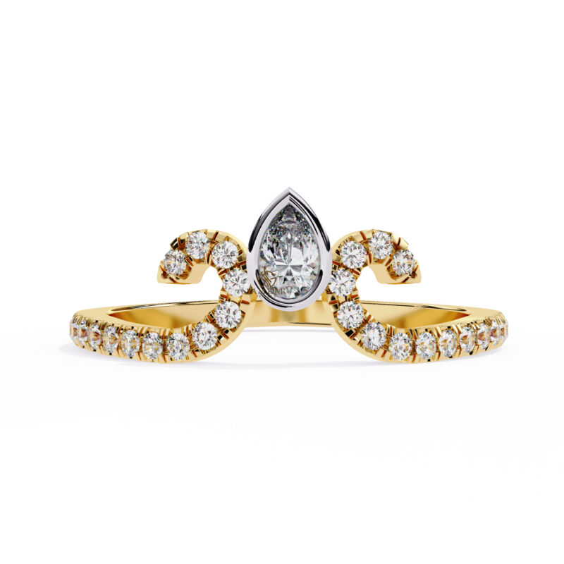 Pear Moissanite Engagement Ring For Women - Image 10