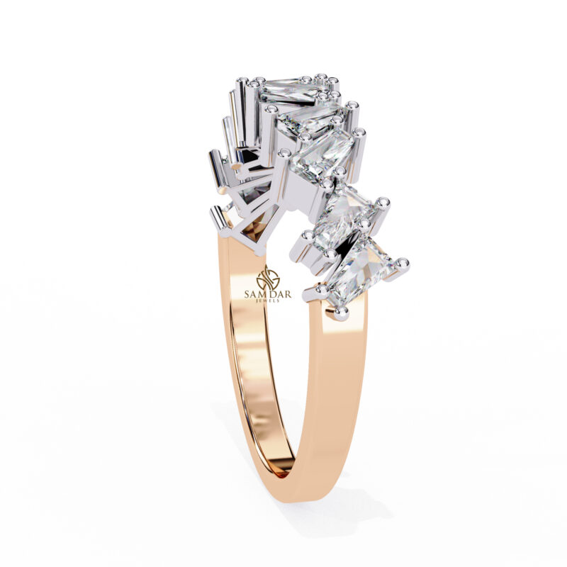 Baguette Moissanite Engagement Ring For Women - Image 5