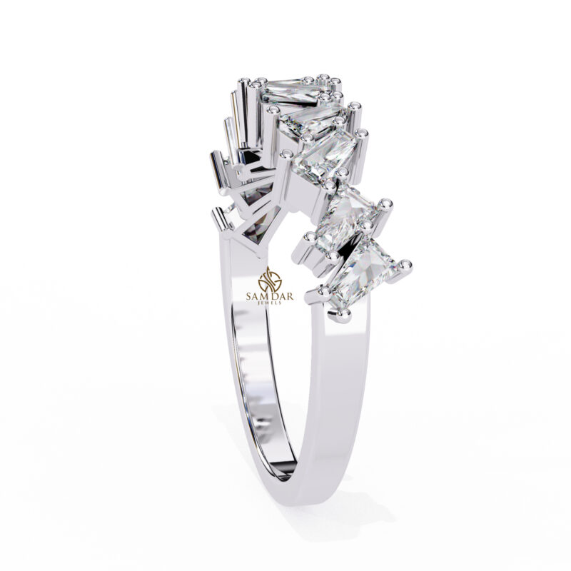 Baguette Moissanite Engagement Ring For Women - Image 6