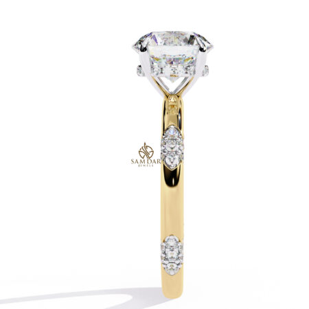 Round Moissanite Engagement Ring For Women