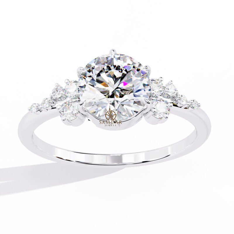 Round Moissanite Engagement Ring For Women - Image 9