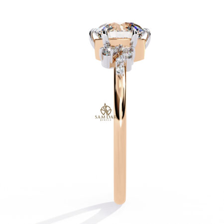 Round Moissanite Engagement Ring For Women