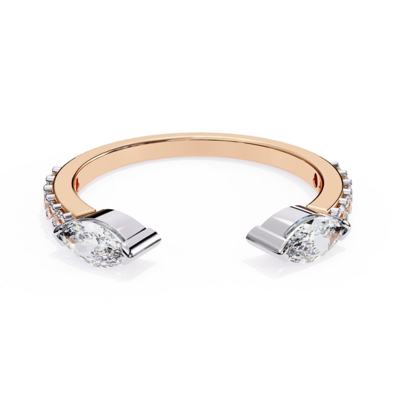 Marquise Moissanite Wedding Band For Women - Image 11