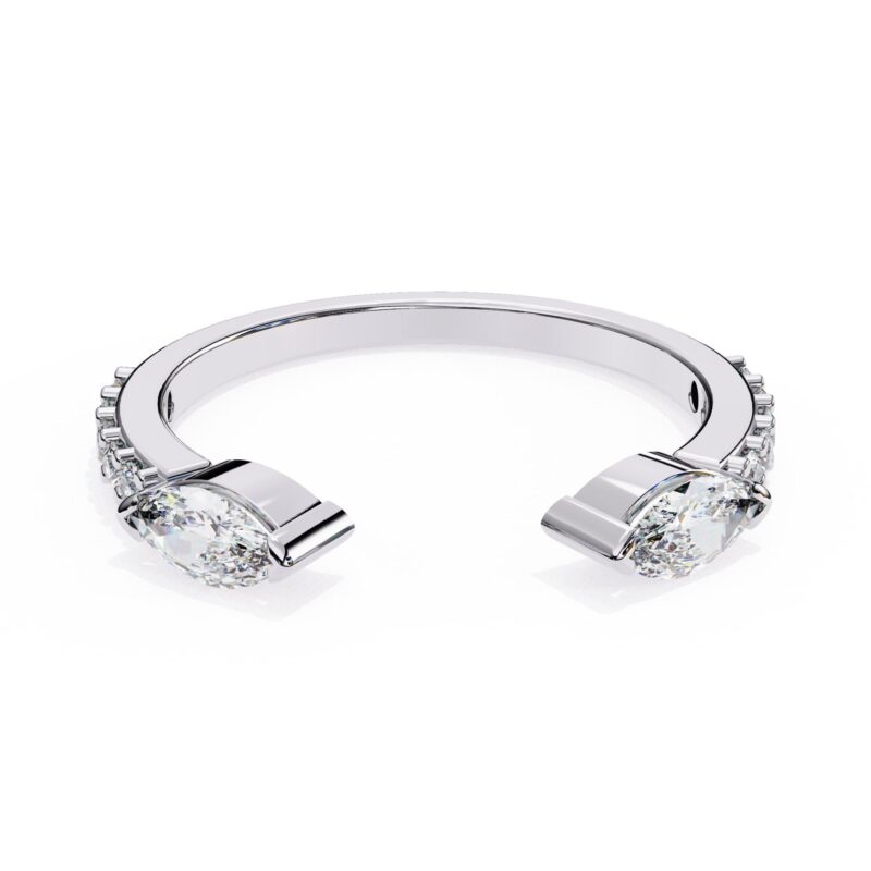 Marquise Moissanite Wedding Band For Women - Image 10