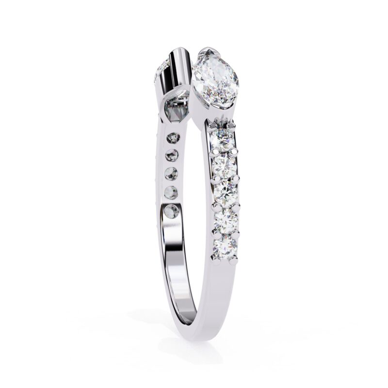 Marquise Moissanite Wedding Band For Women - Image 7