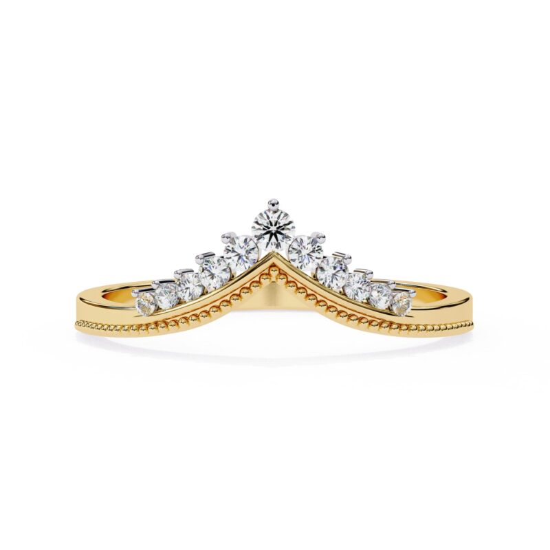 Round Moissanite Wedding Band For Women - Image 4