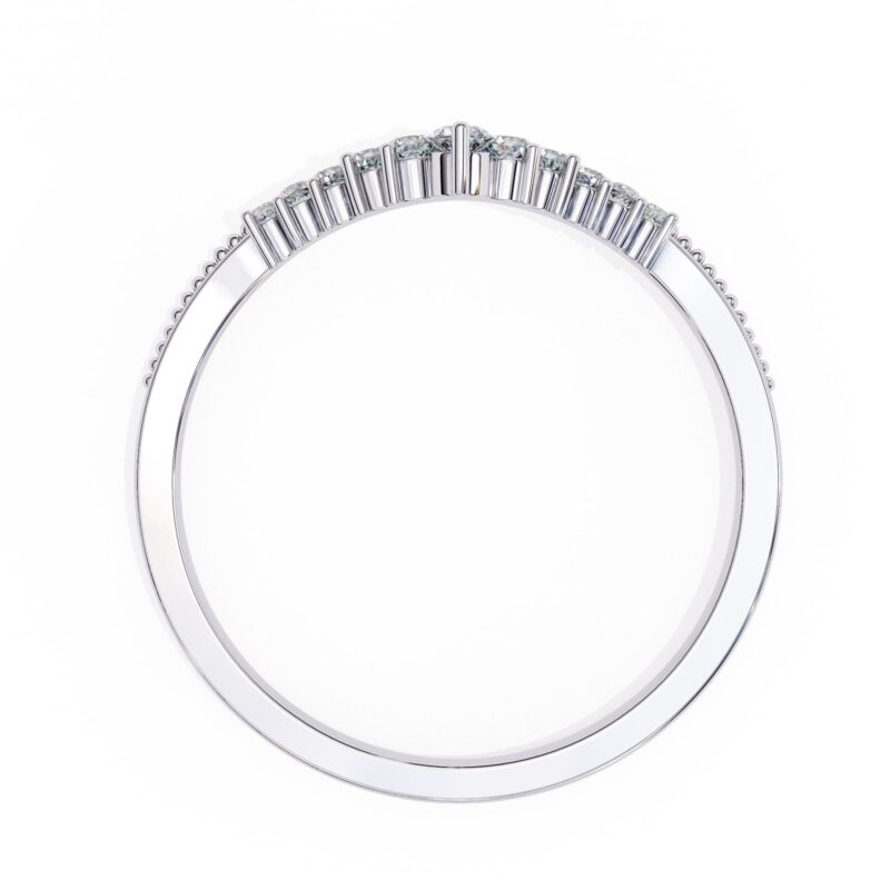 Round Moissanite Wedding Band For Women - Image 3