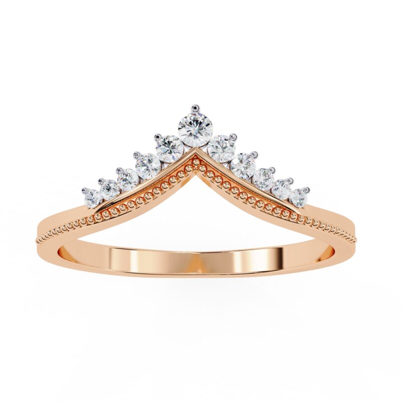 Round Moissanite Wedding Band For Women - Image 11
