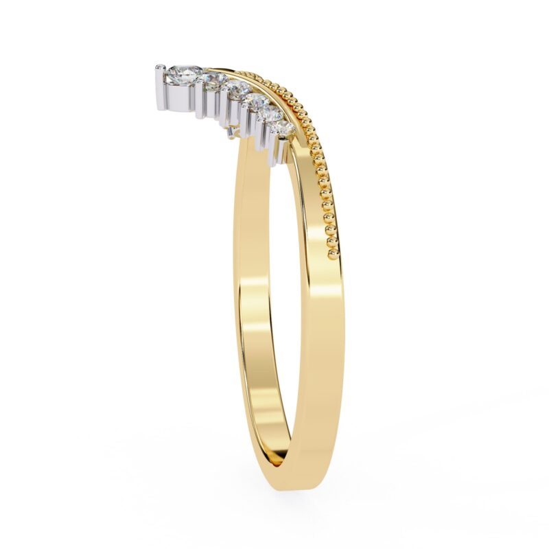Round Moissanite Wedding Band For Women - Image 8