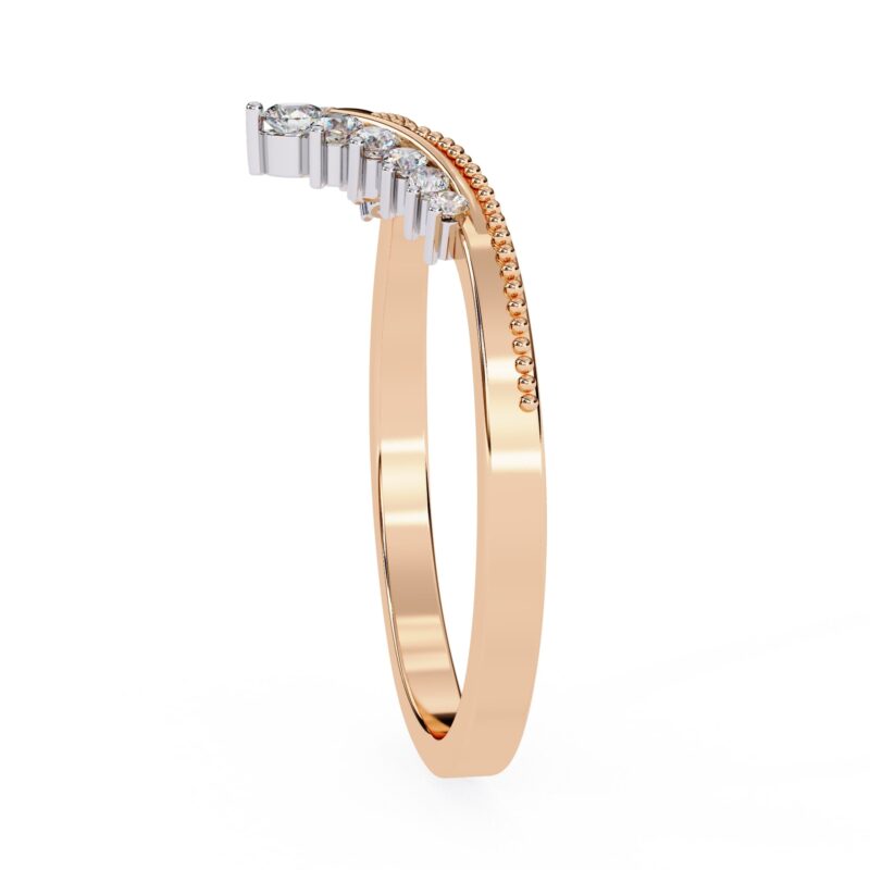 Round Moissanite Wedding Band For Women - Image 7