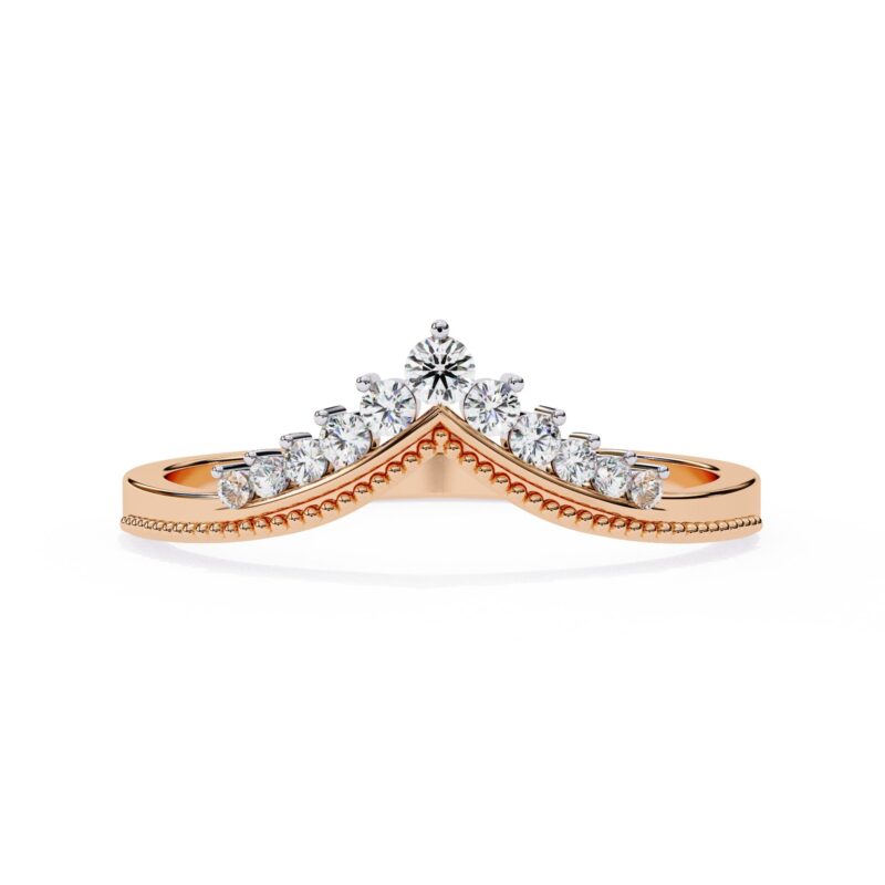 Round Moissanite Wedding Band For Women - Image 5