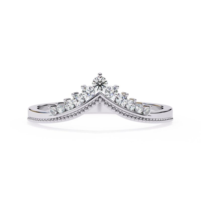 Round Moissanite Wedding Band For Women - Image 6