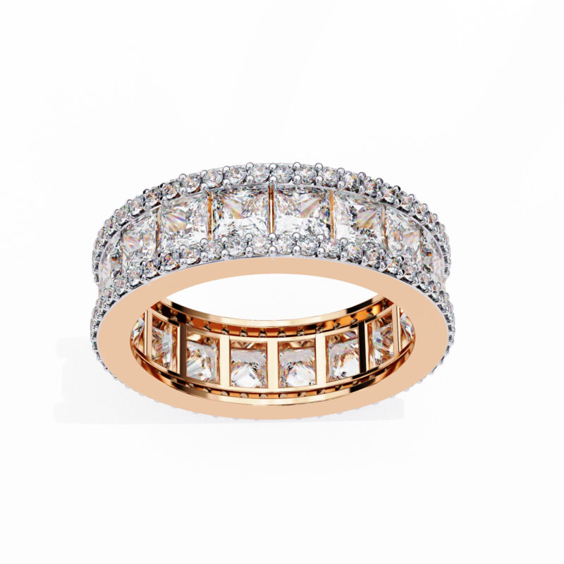 Princess Cut Moissanite Wedding Band For Women - Image 8