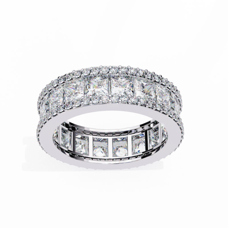 Princess Cut Moissanite Wedding Band For Women - Image 9