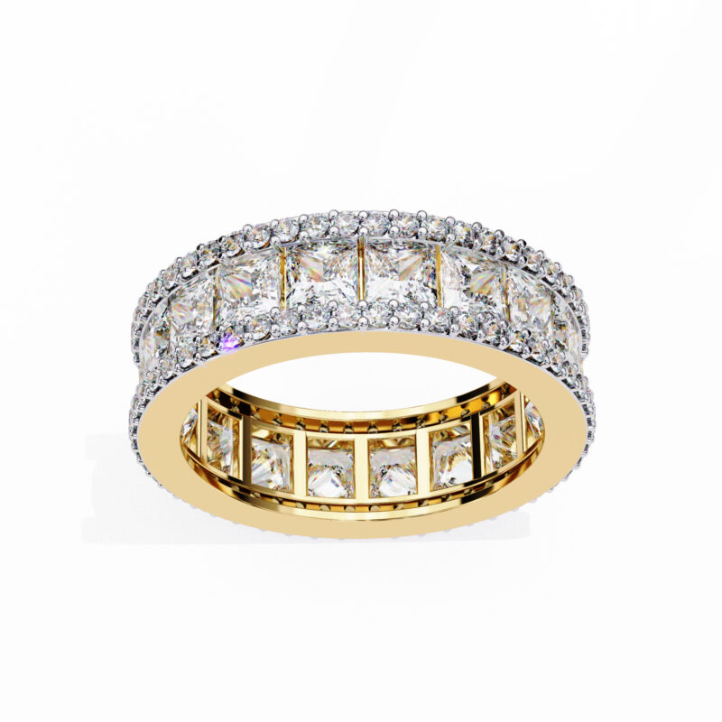 Princess Cut Moissanite Wedding Band For Women - Image 10
