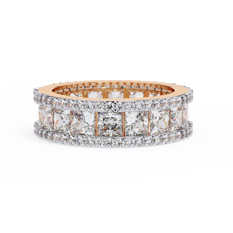 Princess Cut Moissanite Wedding Band For Women - Image 3
