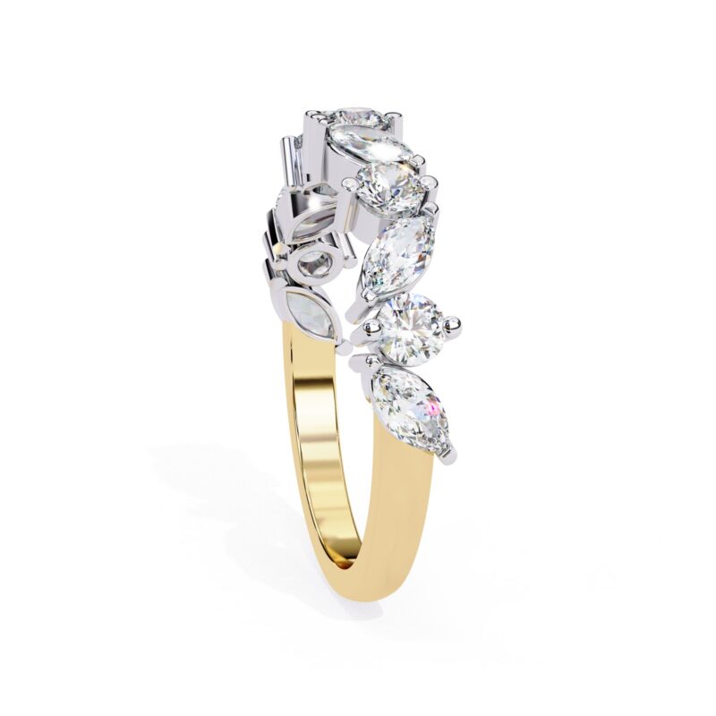 Round Moissanite Wedding Band For Women - Image 6