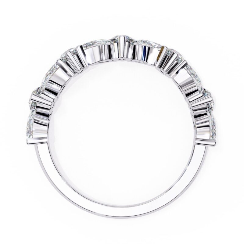Round Moissanite Wedding Band For Women - Image 9