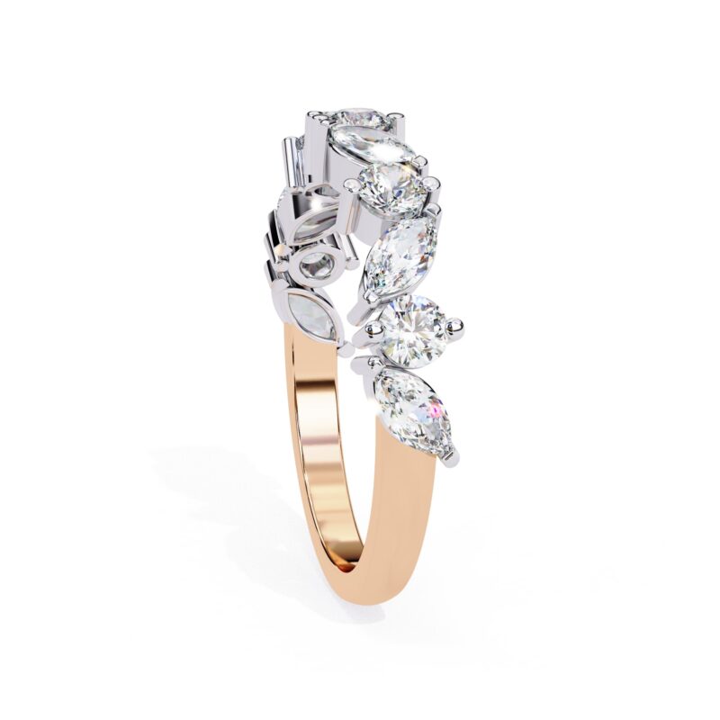 Round Moissanite Wedding Band For Women