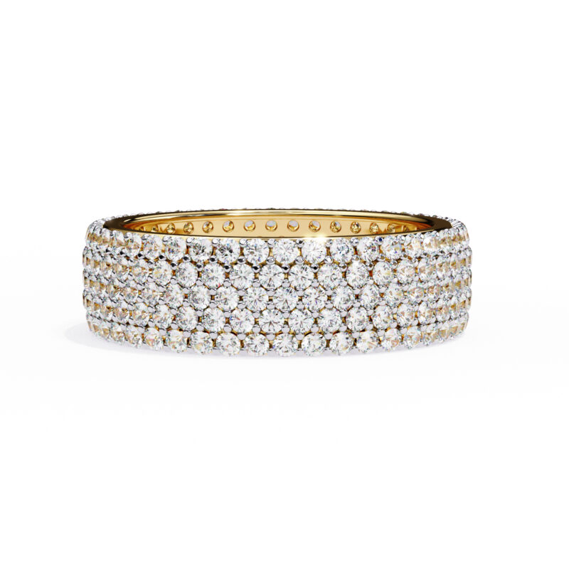 Round Moissanite Wedding Band For Women - Image 2