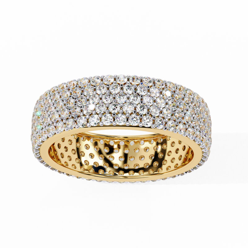 Round Moissanite Wedding Band For Women - Image 8