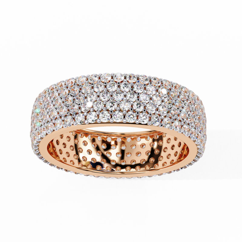 Round Moissanite Wedding Band For Women - Image 9