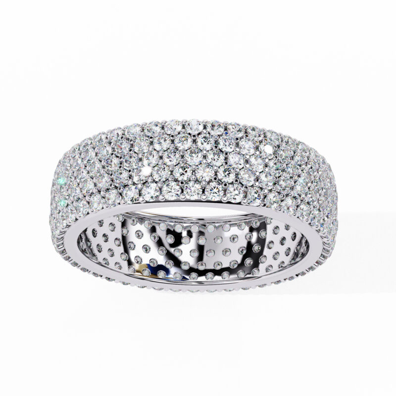 Round Moissanite Wedding Band For Women - Image 10