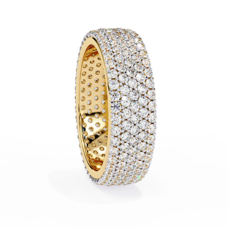 Round Moissanite Wedding Band For Women