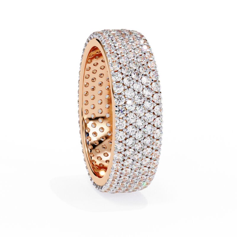 Round Moissanite Wedding Band For Women - Image 6