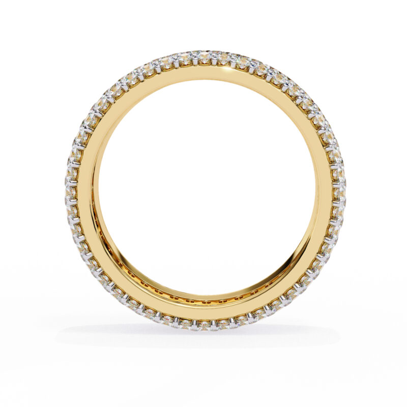 Round Moissanite Wedding Band For Women - Image 7