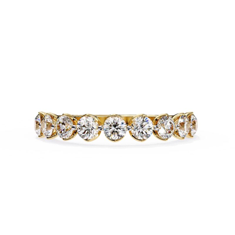 Round Moissanite Wedding Band For Women - Image 11