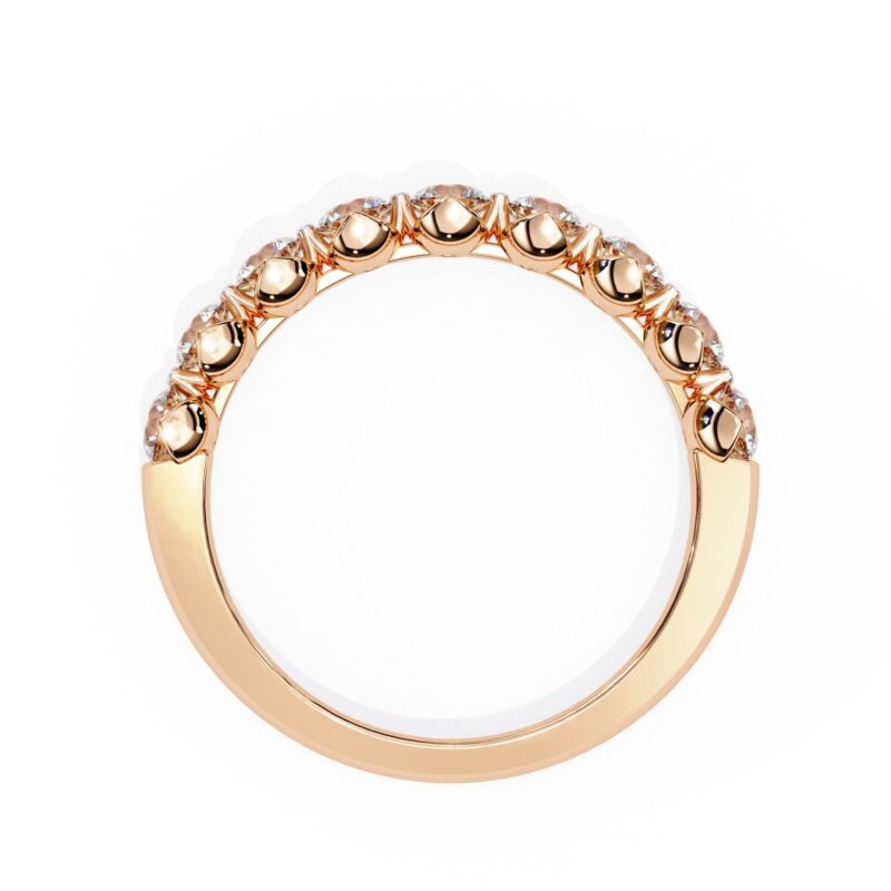 Round Moissanite Wedding Band For Women - Image 8