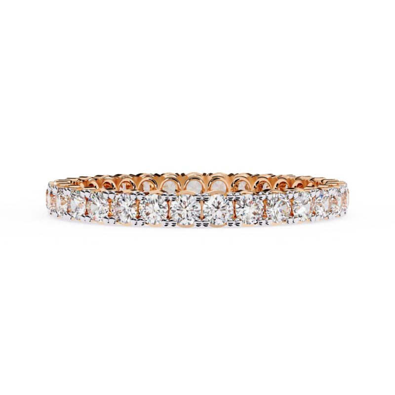 Round Moissanite Wedding Band For Women - Image 11