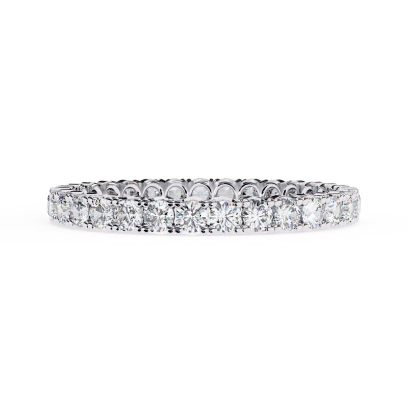 Round Moissanite Wedding Band For Women - Image 10