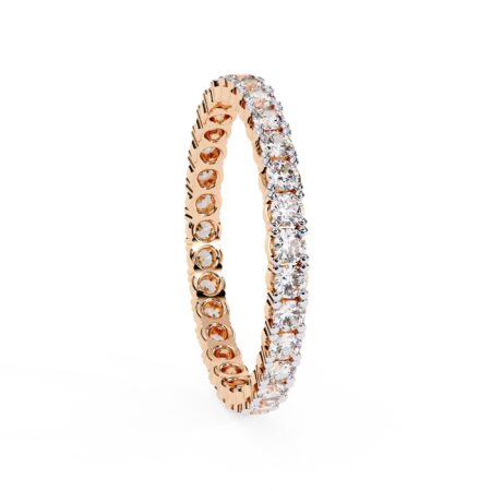 Round Moissanite Wedding Band For Women