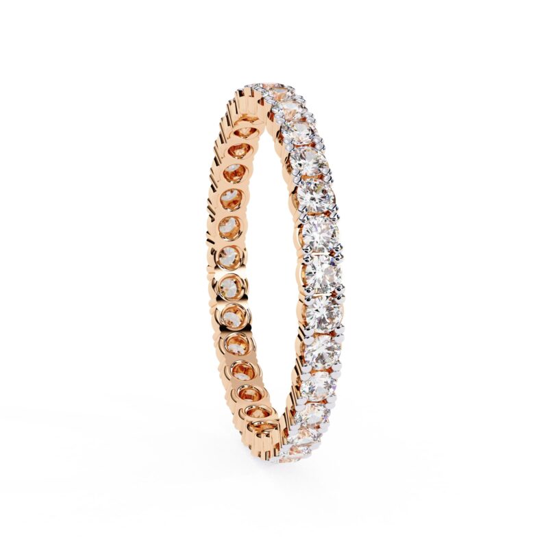 Round Moissanite Wedding Band For Women