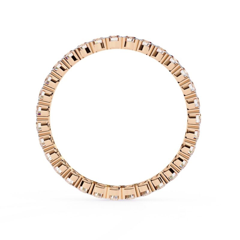 Round Moissanite Wedding Band For Women - Image 6