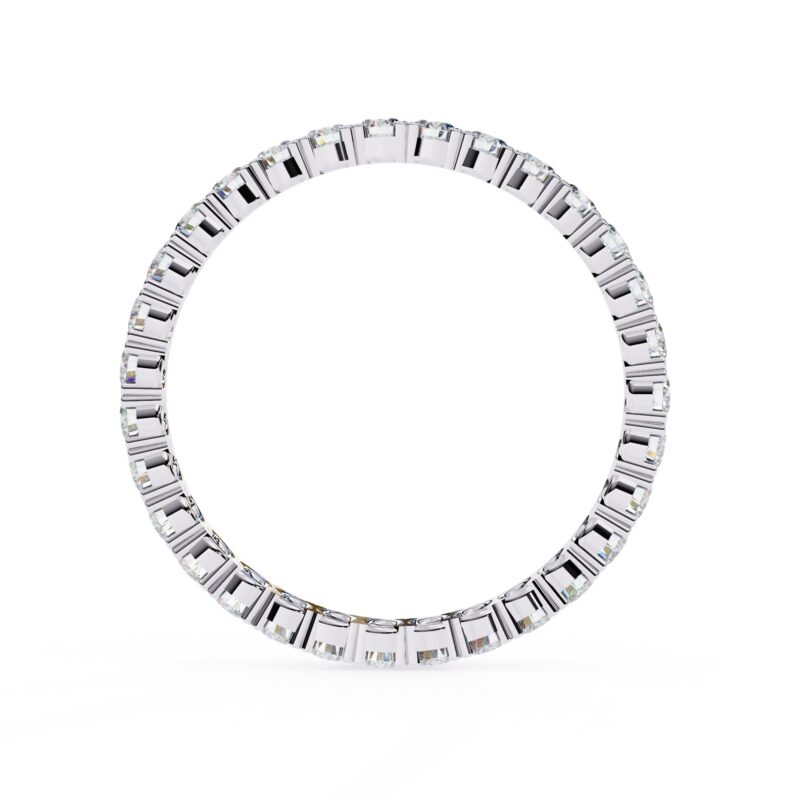 Round Moissanite Wedding Band For Women - Image 4