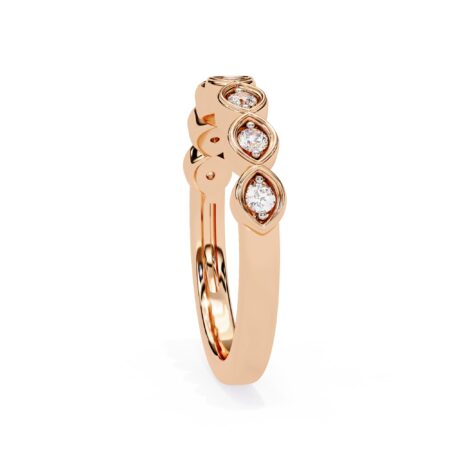 Round Moissanite Wedding Band For Women