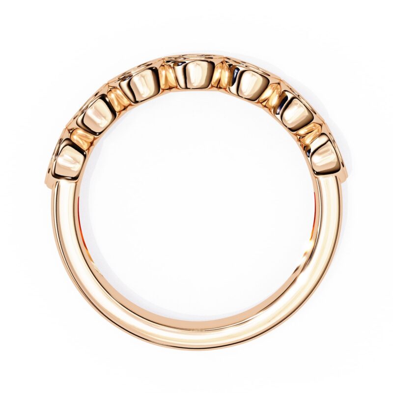 Round Moissanite Wedding Band For Women - Image 10