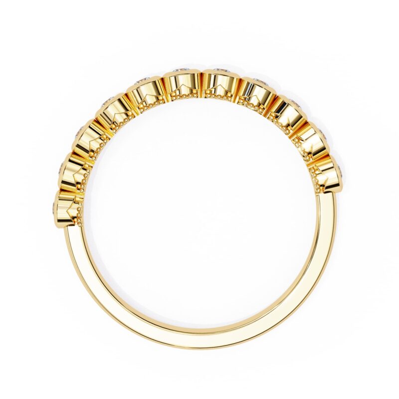 Round Moissanite Wedding Band For Women - Image 8
